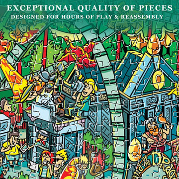 Jigsaw Puzzles For Adults, 1000 Pieces Dinosaur Park Puzzle, Cartoon Painting Challenging Puzzles For Family Activity Game Nights Gifts Fidget Stress Relief