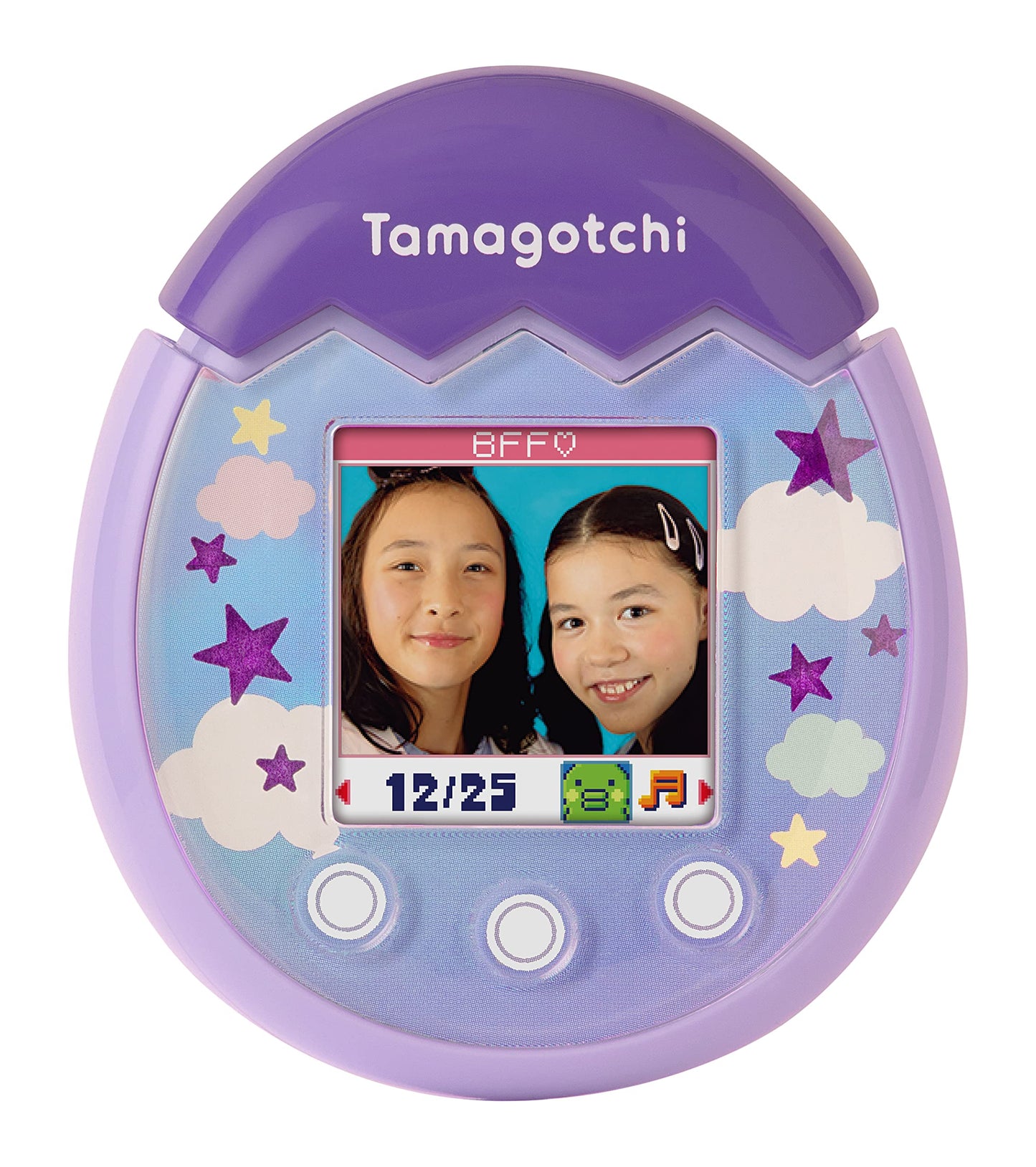 Tamagotchi 42902 Bandai Pix The Next Generation Of Virtual Reality Pet With Camera, Games And Collectable Characters-Sky, Purple, Single