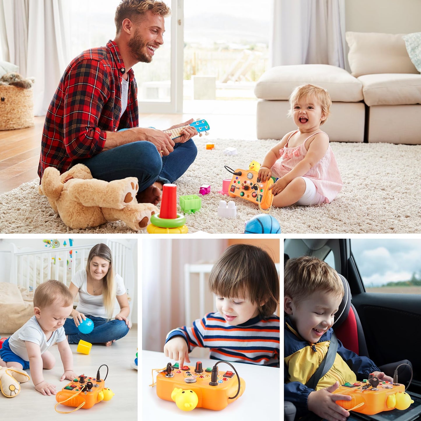 Blackma Montessori Busy Board, Baby & Toddler Toys For 1-3 Years Old, Baby Sensory Board, Sensory Educational Toys For Toddler C