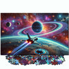 Jigsaw Puzzles for mature-themeds 1000 Pieces - Challenging Colorful and Unique with Large Poster - Letters on Back - AI Art - Rompecabezas para mature-themedos - Gifts for mature-themed Couples Teens (Space Exploration)