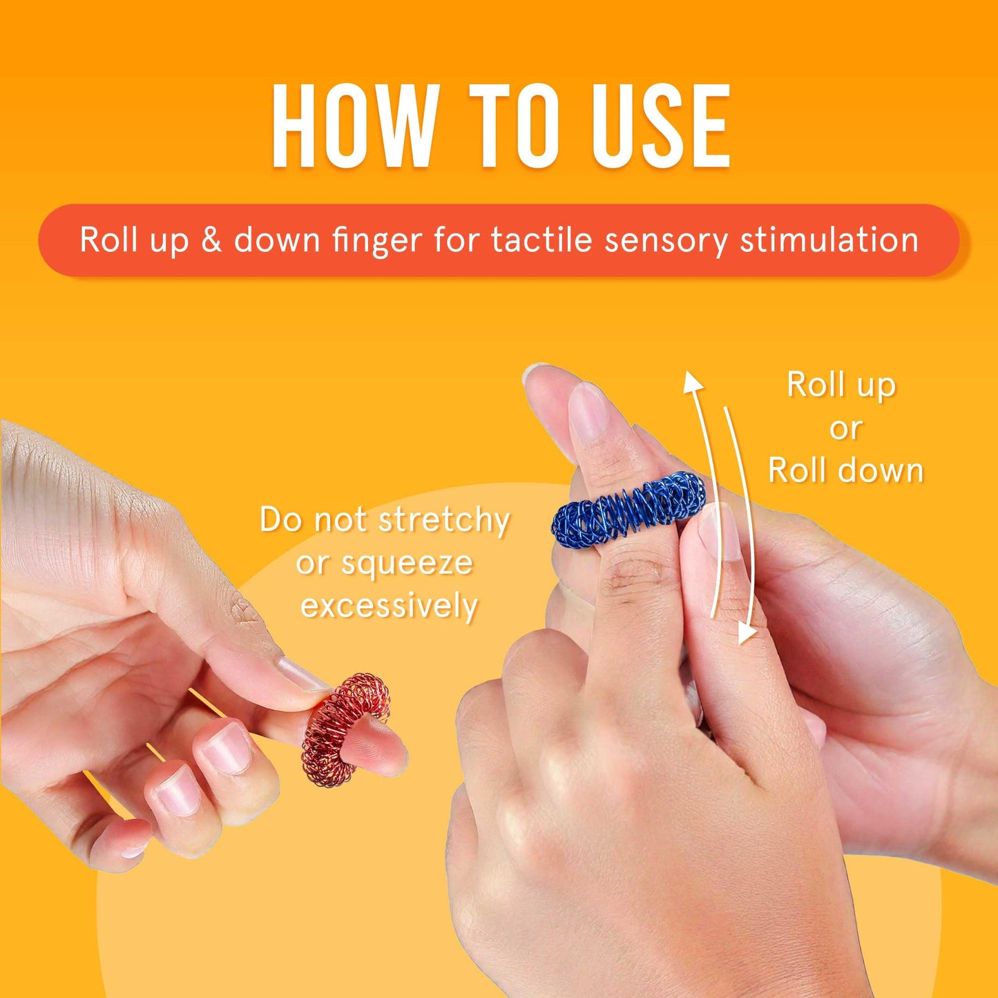 Bunmo Easter Basket Stuffers For Adults - Spiky Sensory Fidget Rings For Adults & Teens - 3-Pack Fidgets In Vibrant Colors - Eas