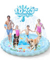 Epn Splash Pad, Extra Large Sprinkler Play Mat Fun For Kids, Thicker Summer Outdoor Water Toys Toddler Pool For 3-12 Years Old C