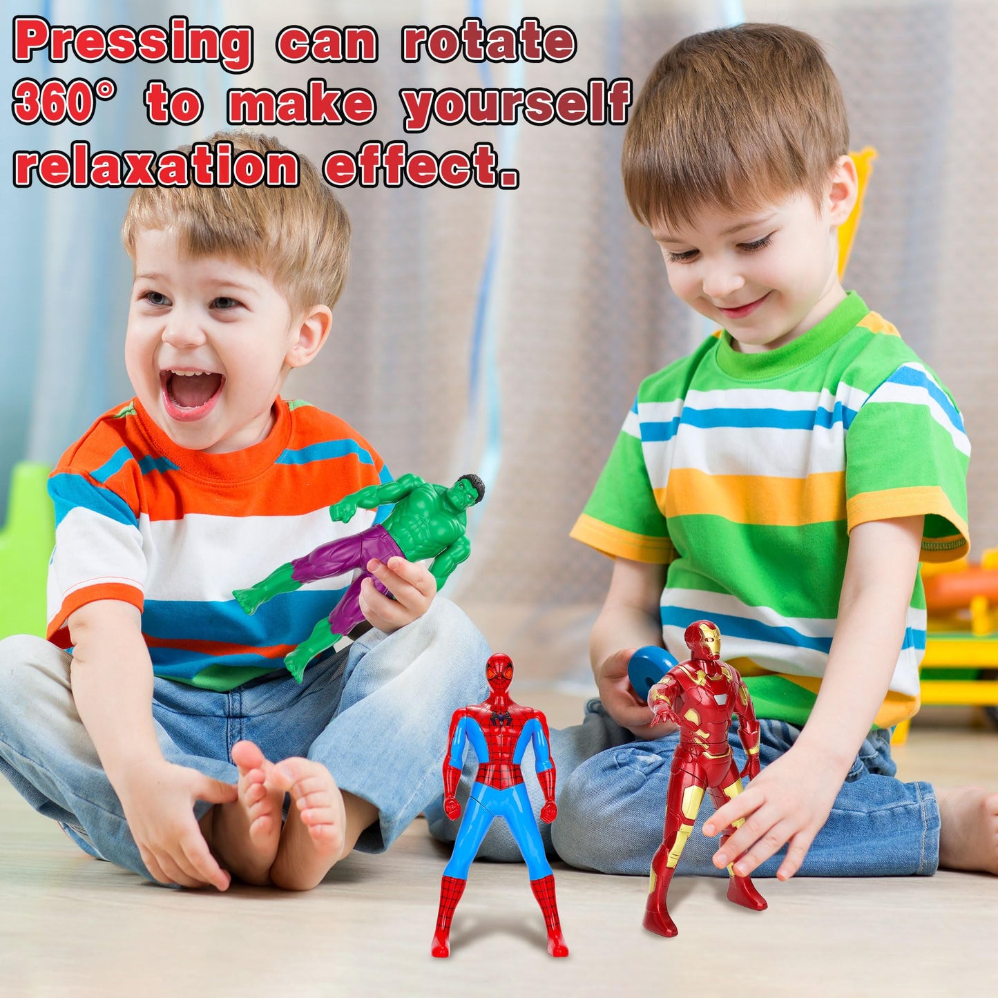 OGPIGGJA Action Figures Toys, 360-Degree Rotating Toys Press Legs Will Turn to Fight, Hand Model Intelligence Toy can Collection
