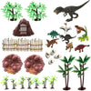 30 Piece Dinosaurs Toys Set - Plastic Dinosaurs Figures, Realistic Dinosaurs Trees & Rocks,Dinosaur Eggs and Nest,Kids Dinosaurs