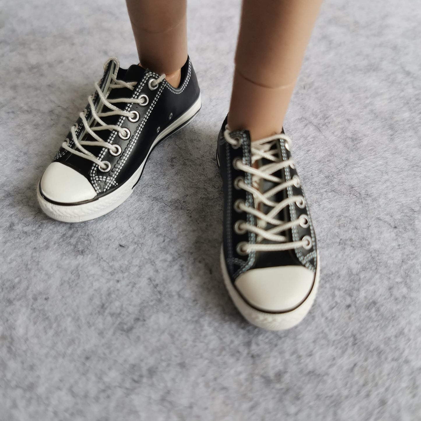 1:6 Scale Figure Shoes Sneakers Shoe For 1/6 12 Inch Male Action Figure Toy (Black)