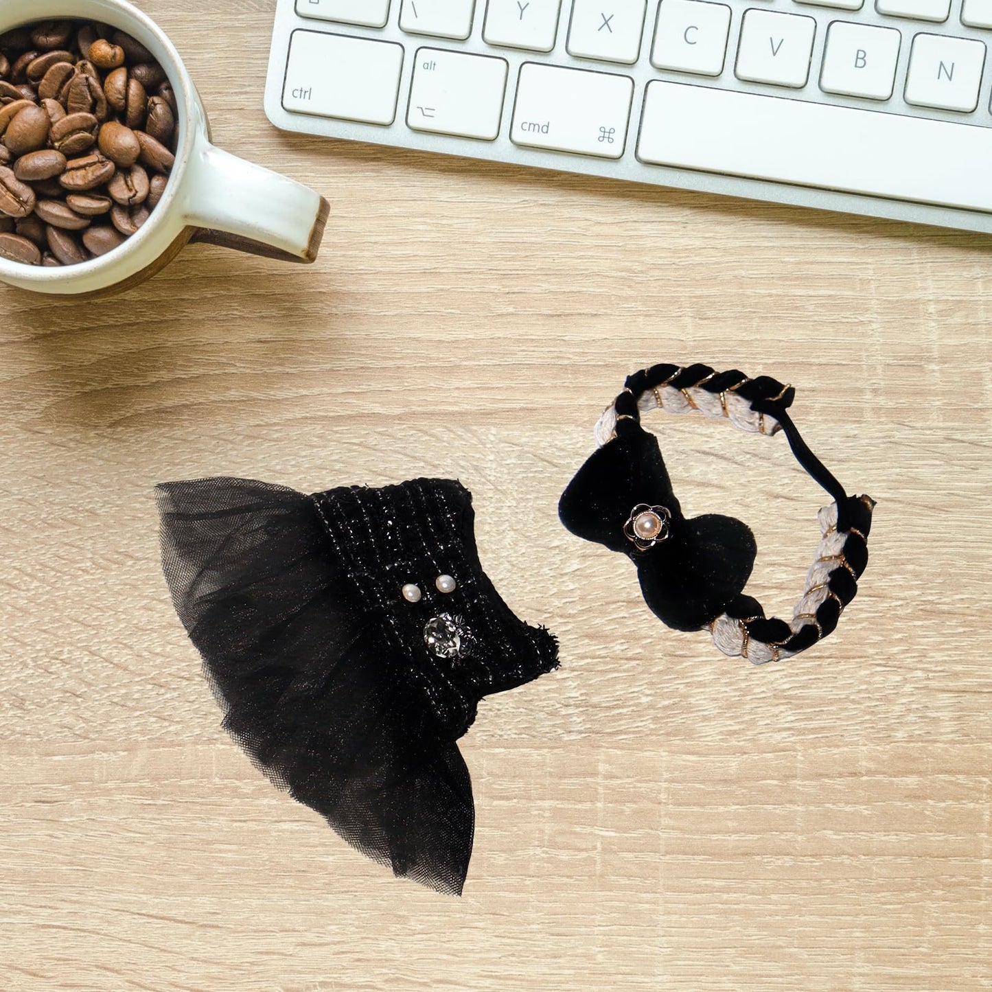 17cm Doll Clothes 17cm Clothes Skirt Set 2 Piece Set enhanced Fashion Dresses with +Bow Headpiece Outfit enhanced Fashion Cute Labb Doll Accessories (NO Doll) (NO Doll)(Style C)