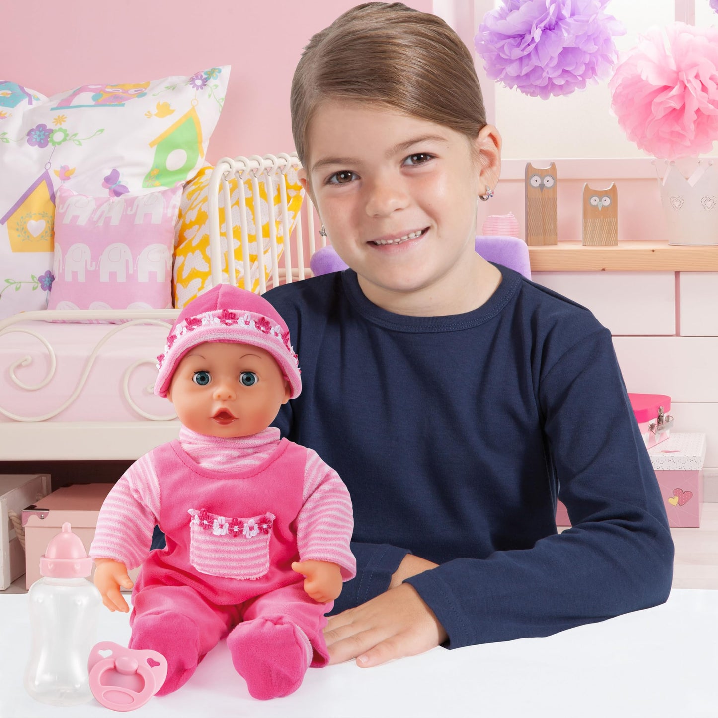 Bayer Design First Words 15' Baby Doll In Pink