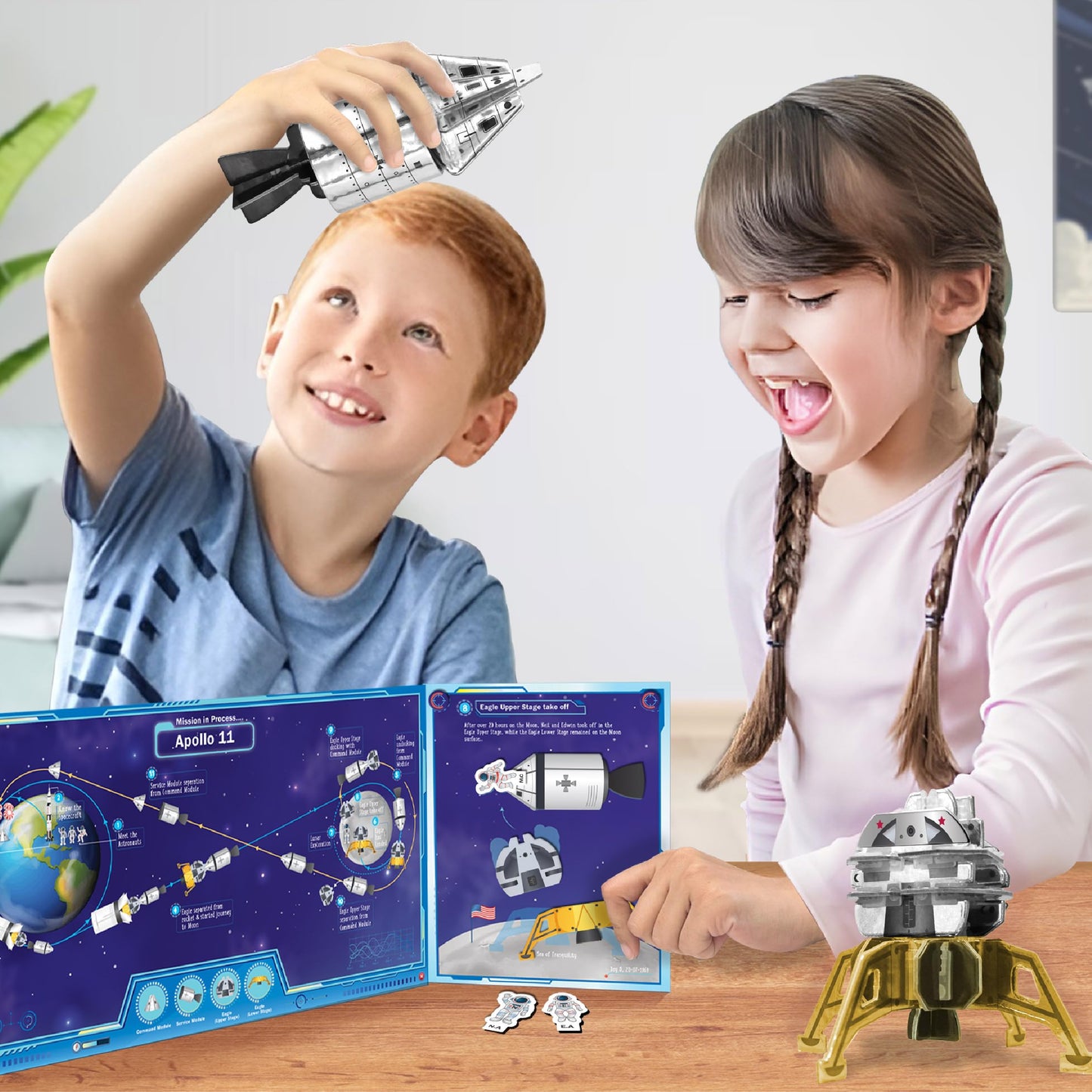 Imagimake Mapology Man'S Journey To Moon | Nasa Mission Apollo 11 | Rocket & Satellite Model Making Set | Space Toys For Ages 8-13 | Educational Science Kits For Kids Age 8-12 | Gifts For Boys & Girls