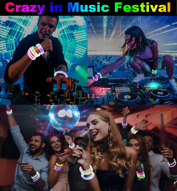 OLUPP 28 Pack Glow Bracelets, Glow Party Supplies Favors,6 Color Glow In The Dark LED Bracelets Light Up Bracelets Glow Sticks P