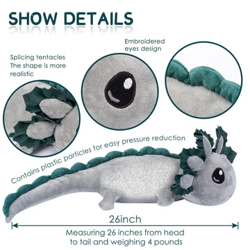 Lkmyhy 30    Weighted Axolotl Stuffed Animals For Adults & Kids, 5Lbs Large Weighted Axolotl Lap Animals Plush Gift For Valentin