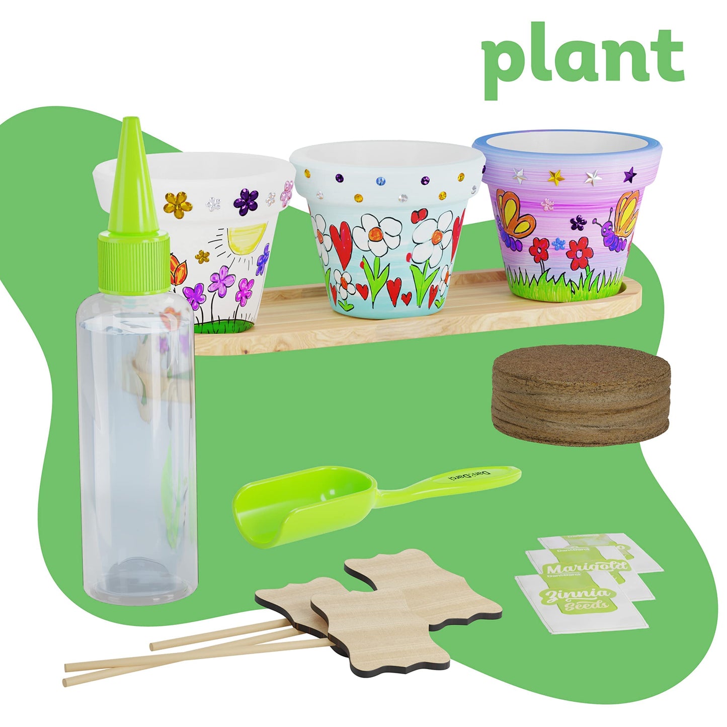 Dan&Darci Cast a Pot Kit - Multicolor DIY Art & Gardening Set for Kids Age 8-14 - Fun STEM Craft Gift for Boys & Girls