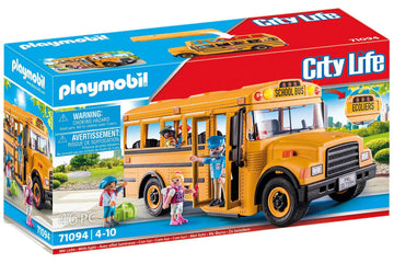 Playmobil School Bus 2022 Model - Multicoloured Plastic Toy for Kids