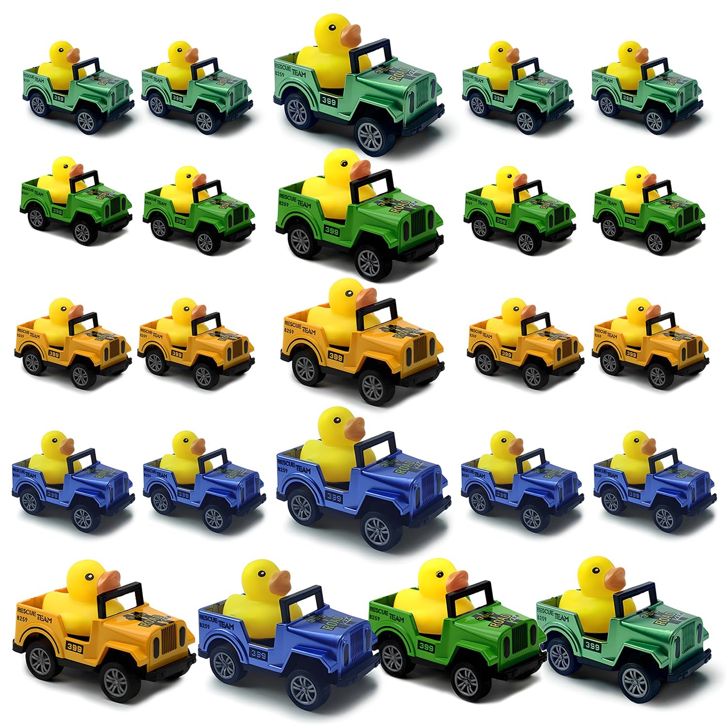 Yatics 24 Pack Movable Rubber Ducks For Jeep Ducking, Pull Back Duck For Jeep Ducking, 2.9 Inch Suitable Size, Unique Rubber Duc