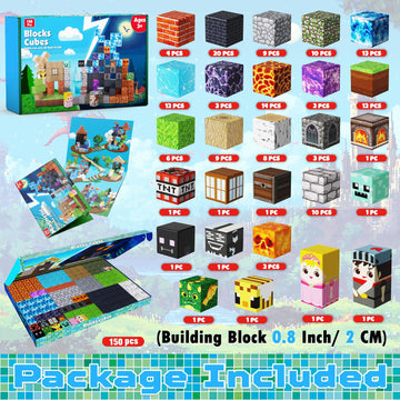 Magnetic Building Blocks - 150Pcs Magnet Block Cubes Dark Hell Forest Castle, Stem Toy Building Sets For Kids Age 3+, Montessori