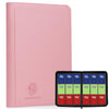 9 Pocket Card Binder enhanced Ringless Trading Card Binder 360 Side Loading Pocket PU Card Collection Binder Sturdy Collectible Card Albums Card Folder for MTG TCG Sports Cards Game Cards-Pink
