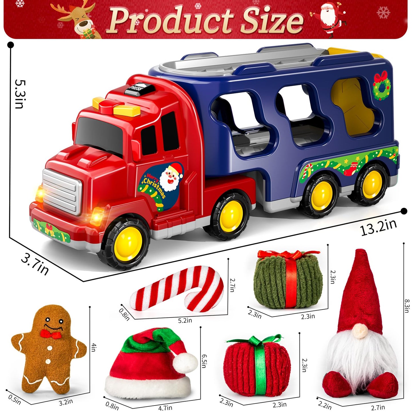 Doloowee Truck Toys for 3 4 5 6 Year Olds Toy Car Christmas Birthday Gifts for Boys & Girls 3-5 Years Old