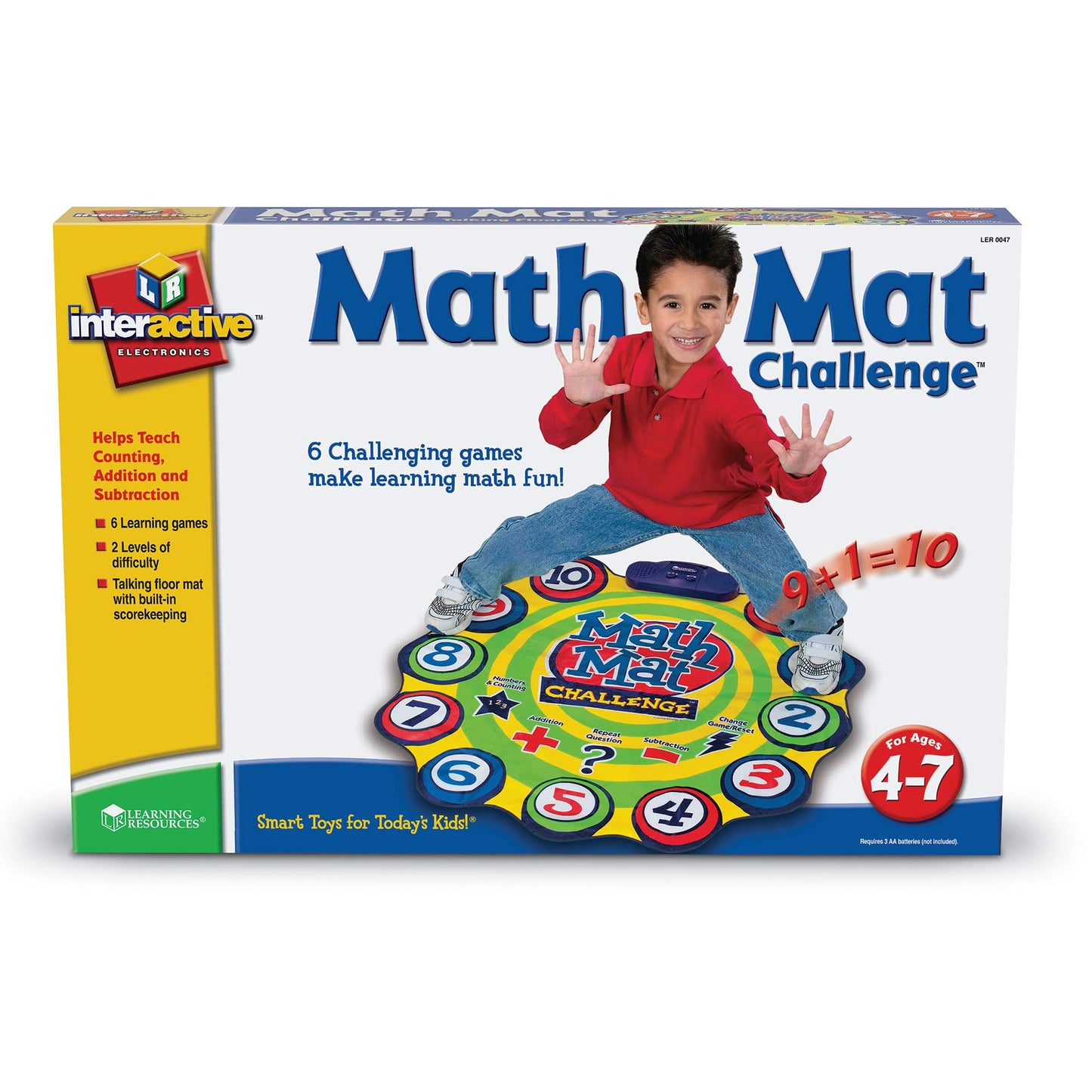 Learning Resources Math Mat Challenge Game - Medium Size, Multi-color, Plastic, Model LER0047