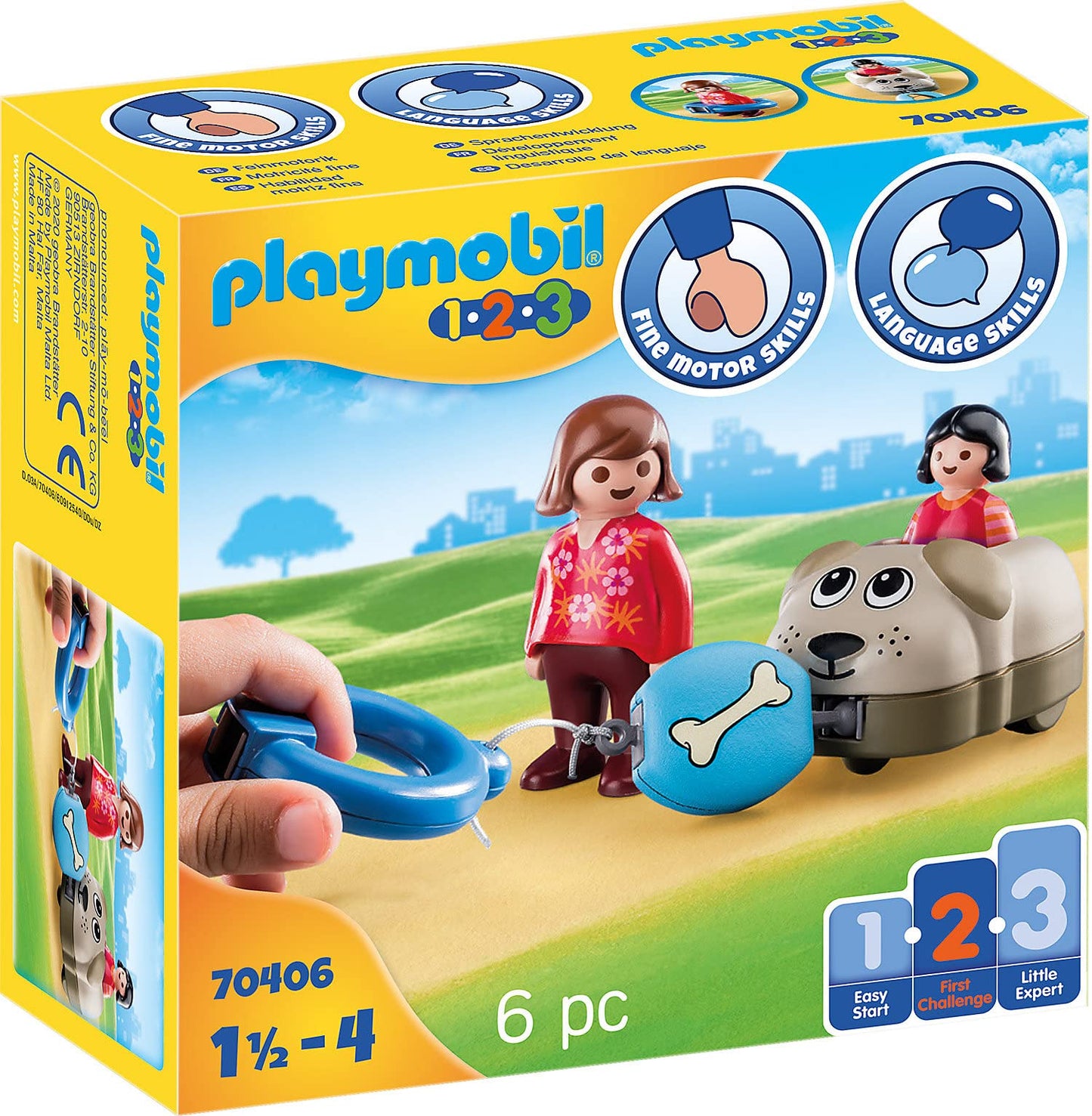 Playmobil 1.2.3 Hondentrein - 70406,Veelkleurig