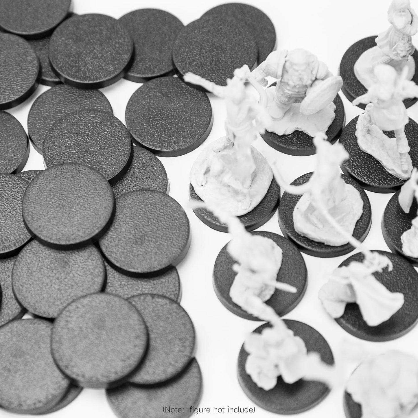 DisplayMore 100Pcs Round Plastic Model Bases 32mm for Gaming Miniatures or Wargames Role Playing Board Game Figure Toy (100PCS-3