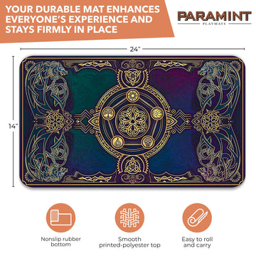 Paramint Lucid Dragon Blast (Stitched) - Mtg Playmat - Compatible With Magic The Gathering Playmat - Play Mtg, Yugioh, Tcg - Original Play Mat Art Designs & Accessories