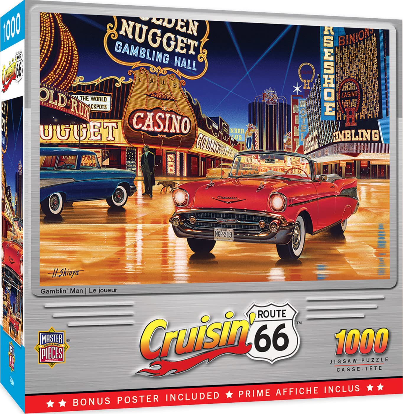 Masterpieces - 1000 Piece Jigsaw Puzzle, Route 66 Gamblin Man, Fun For Adults, Family, Kids, 19.25'' X 26.75''