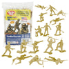 TimMee Plastic Army Men - 48pc Tan Toy Soldier Figures - Made in USA, Durable Playset for Kids