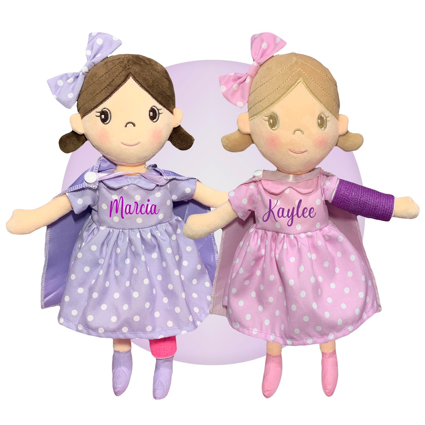 Broken Arms Gifts - Handmade Doll With A Cast - Personalized Superhero 14'' Rag Doll - Special Keepsake - Gift Wrapped And Ready