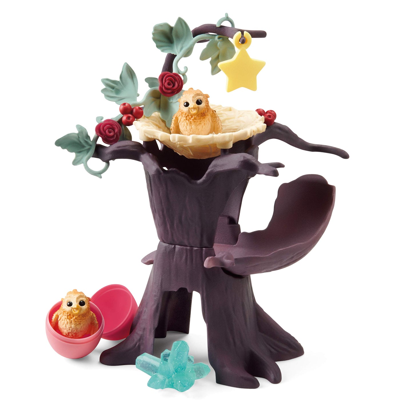 Schleich Bayala 16Pc. Hatching Owl Chicks Playset With Flower And Tree Accessories - 2 Baby Owls With Decorative Accessories, Imaginative Fun And Durable Toy For Girls And Boys, Gift For Kids Ages 5+