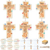 Sinload 24 Sets Footprints in The Sand Cross Religious Crafts Tissue Paper Sunday School Crafts Kits DIY Hanging Ornament Cross