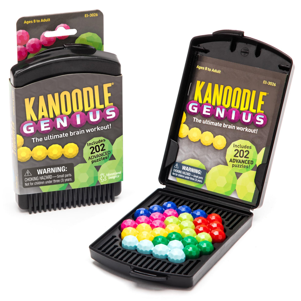 Educational Insights Kanoodle Genius 3D Puzzle Brain Teaser Game for Adults, Teens and Kids, Travel Games, Gift for Ages 8+
