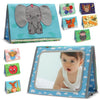 Premium Baby Tummy Time Mirror With Crinkle Books For Babies, Baby Teether Toys, Baby Books 0-6 Months, Tummy Time Toys Developm