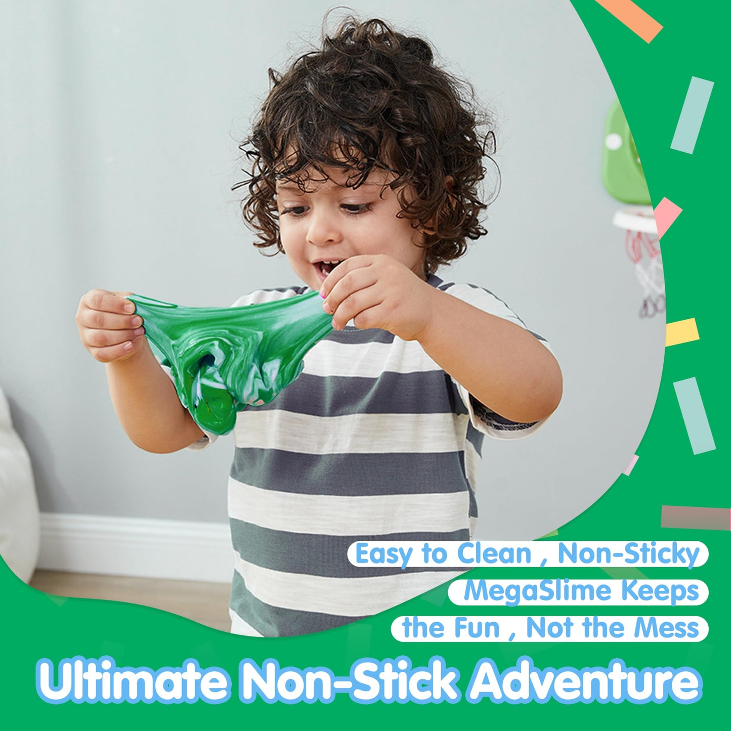 JOYIN Minty Kitten Slime - Soft, Non-Sticky, Mess-Free, Stress Relief Butter Slime Toys for Kids Classroom Reward, Boys and Girl