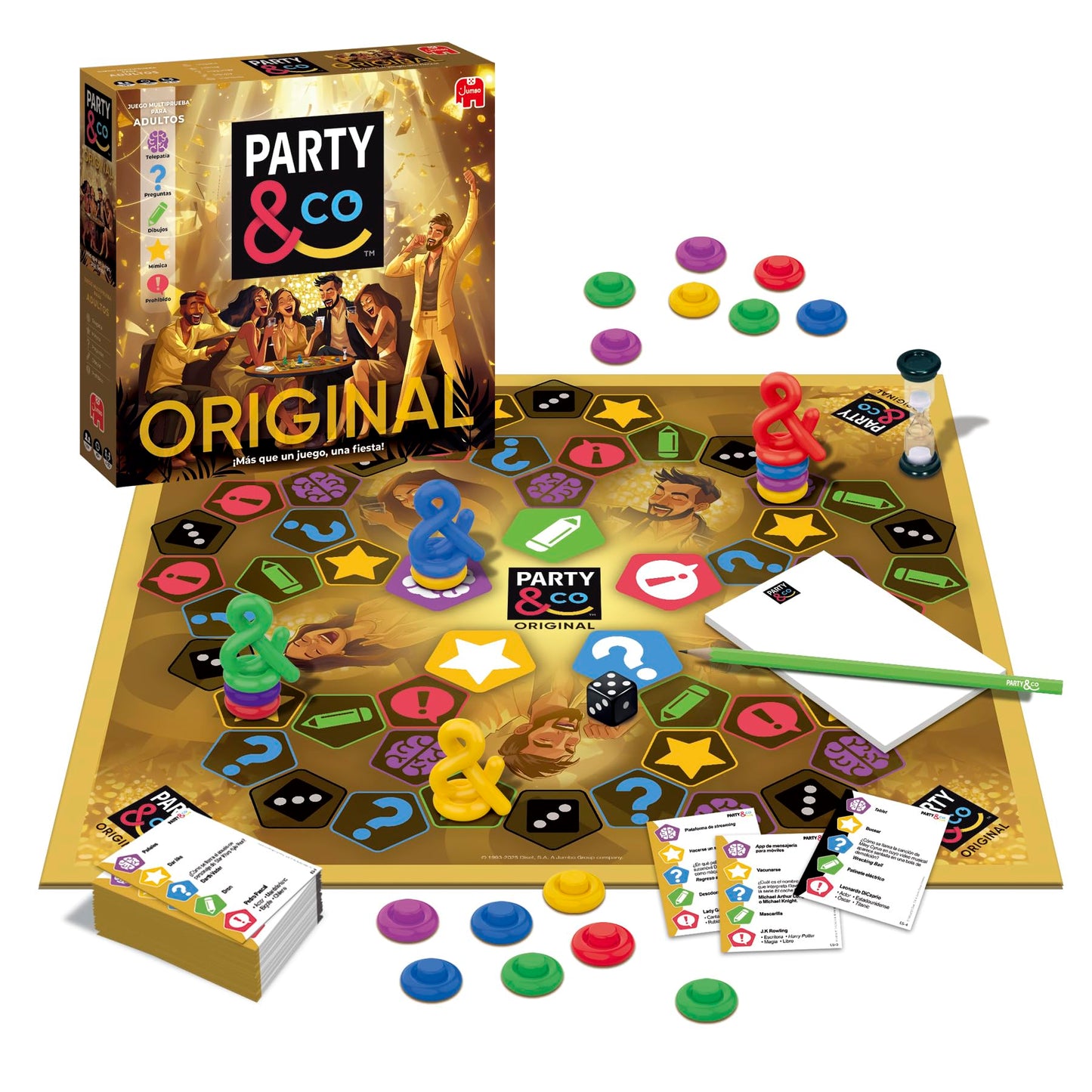 Diset - Party & Co Original for the 30th anniversary, multi-test board game from 14 years
