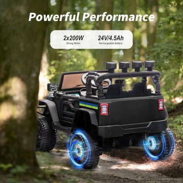 Hikiddo 24V Kids Ride On Car, Kids Electric Vehicles Car Ride On Toy Truck For Toddlers W/Remote Control, 400W Motor - Pink