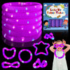 Yofobu 24Pack Light Up Pop Tubes,Purple Glow Sticks Party Favors For Kids Easter Basket,Led Sensory Fidget Tubes,Glow Necklace B