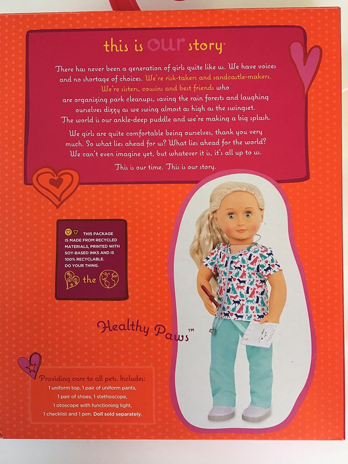 Our Generation New Healthy Paws Outfit/Playset For Most 18 Dolls