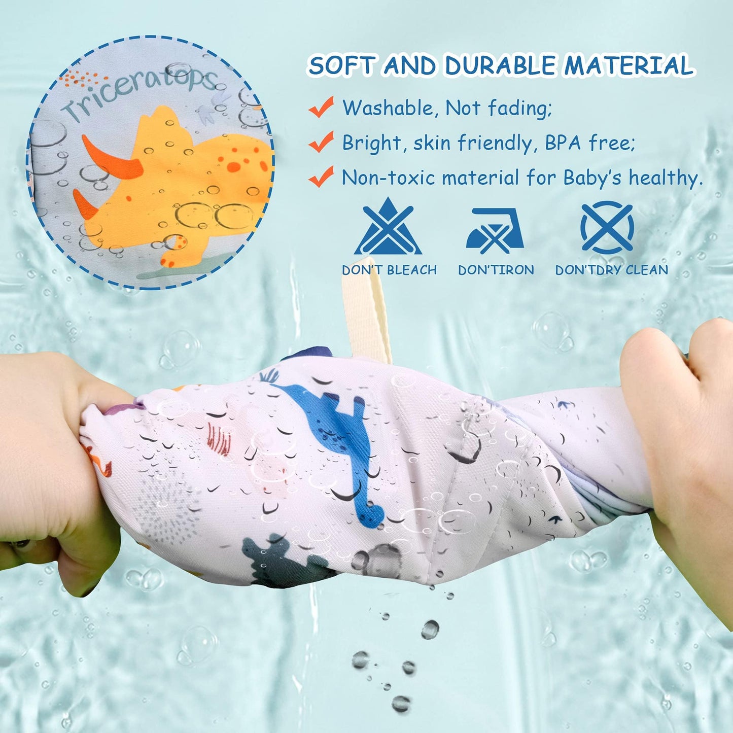 Richgv Baby Books Toys 6-12 Months, 2 Packs Interactive 3D Baby Cloth Books, Newborn Toys Gifts, Touch And Feel Crinkle Books, M