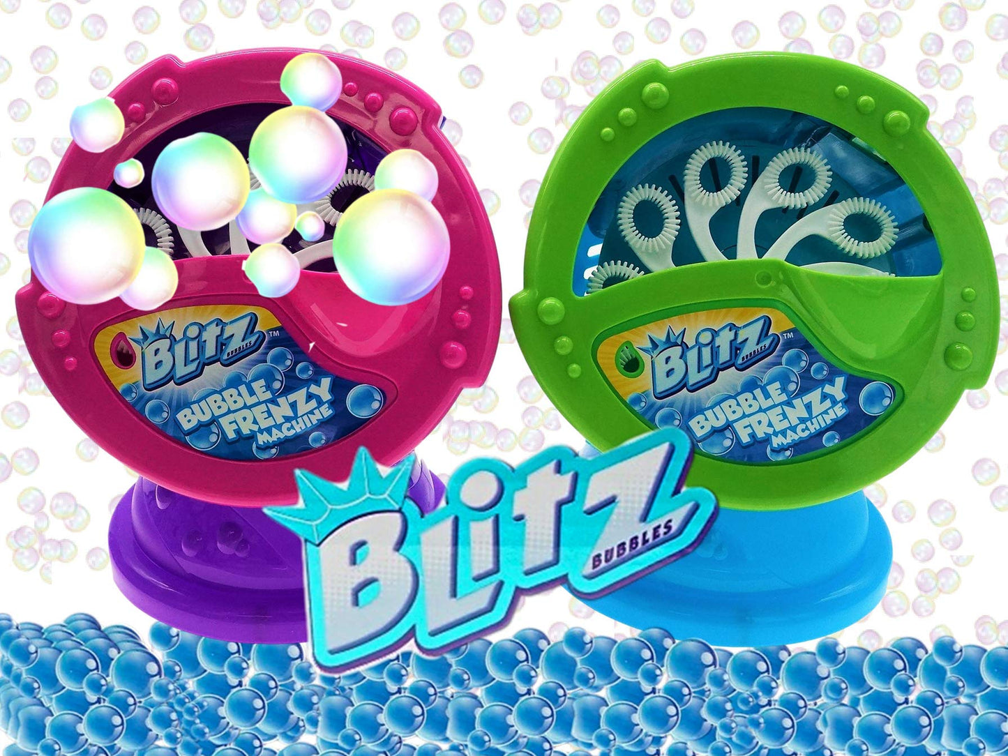 Blitz Kids Bubble Machine W/Non Toxic Soap Solution (1 Bubble Toy) Portable Battery Powered Bubble Maker Toys. Automatic Bubble Blower. Super Fun Outdoor Preschool Games & Activity. 1570-1P