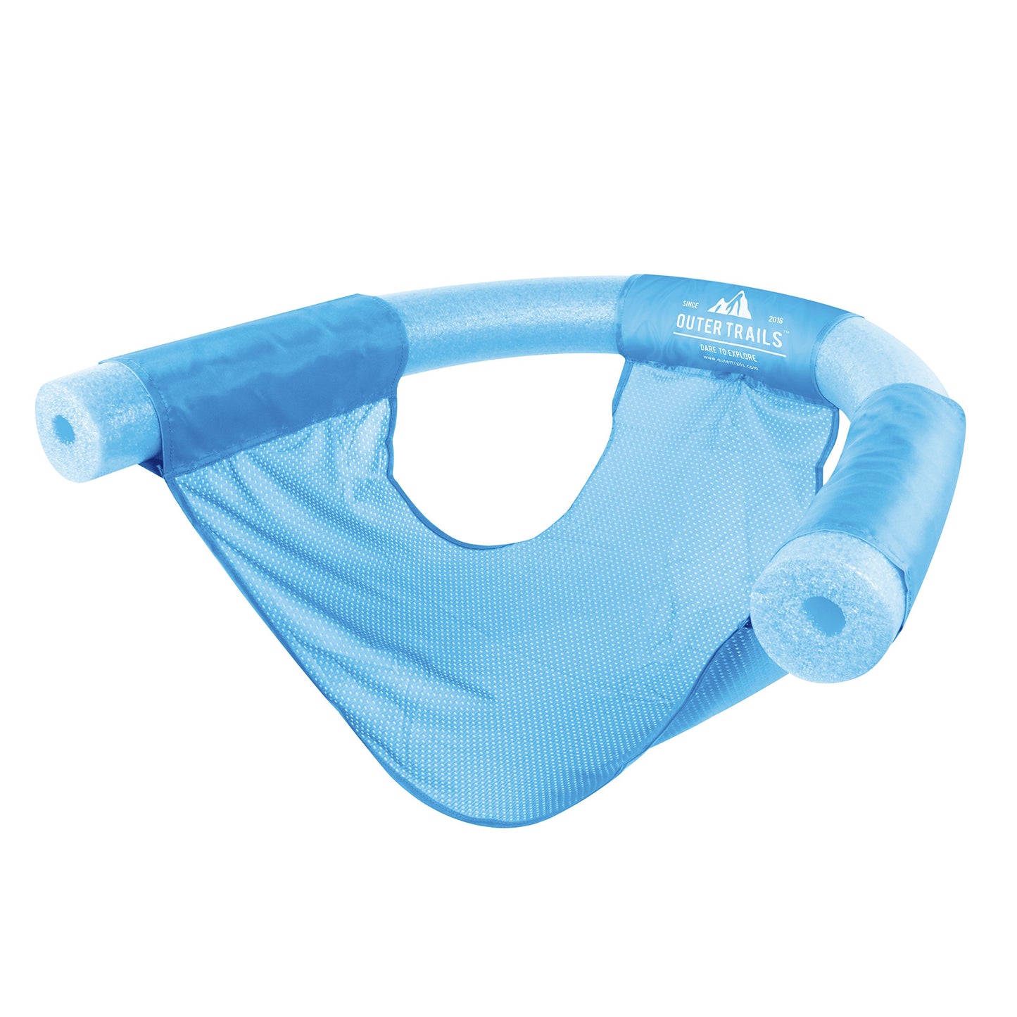 Outer Trails Sling Mesh Chair For Swimming Pool Noodles- 2 Pack- Light Blue