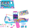 Polly Pocket Micro Dolls with Transforming Camper Van, Pets & Toy Car, Multicolor, Model JCC22