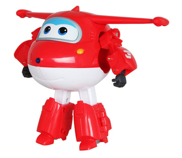 Super Wings - 5' Transforming Airport Airplane Toys Collection Playset Vehicle Action Figures | Plane To Bot | Fun Preschool Toy Plane For 3 4 5 Year Old Boys And Girls | Gifts For Birthday Kids
