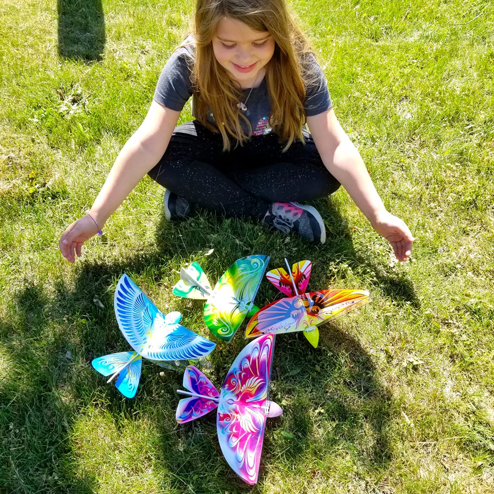 MUKIKIM eBird Orange Phoenix - Flying RC Bird Drone Toy for Kids. Indoor/Outdoor Remote Control Bionic Flapping Wings Bird Helic