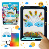 Sky Castle Doodlejamz Jellypics - Sensory Drawing Pads Filled With Non-Toxic Squishy Beads And Gel – Includes Stylus, Removable 2-Sided Emoji Backer Card (Rainbow Beads)