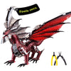 Piececool Black Dragon King 3D Metal Model Building Kits With Diy Tools Set, Challenging 3D Metal Puzzles For Family Time, Great Christmas Birthday New Year Gifts