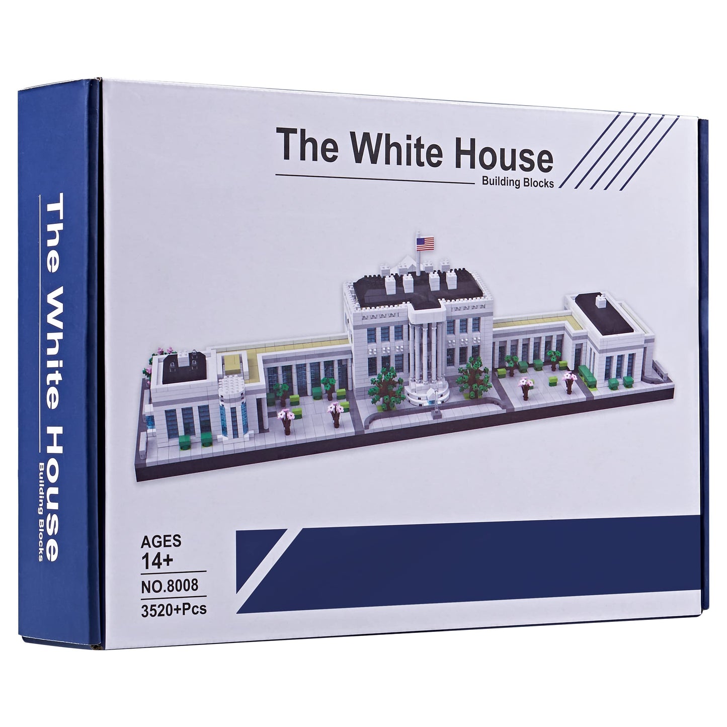 Jxrlmb White House Architecture Micro Building Blocks Sets For Adults 3520 Pcs U.S. Capital Famous World Landmark Collection Kit Toys For Kids Age Of 14+