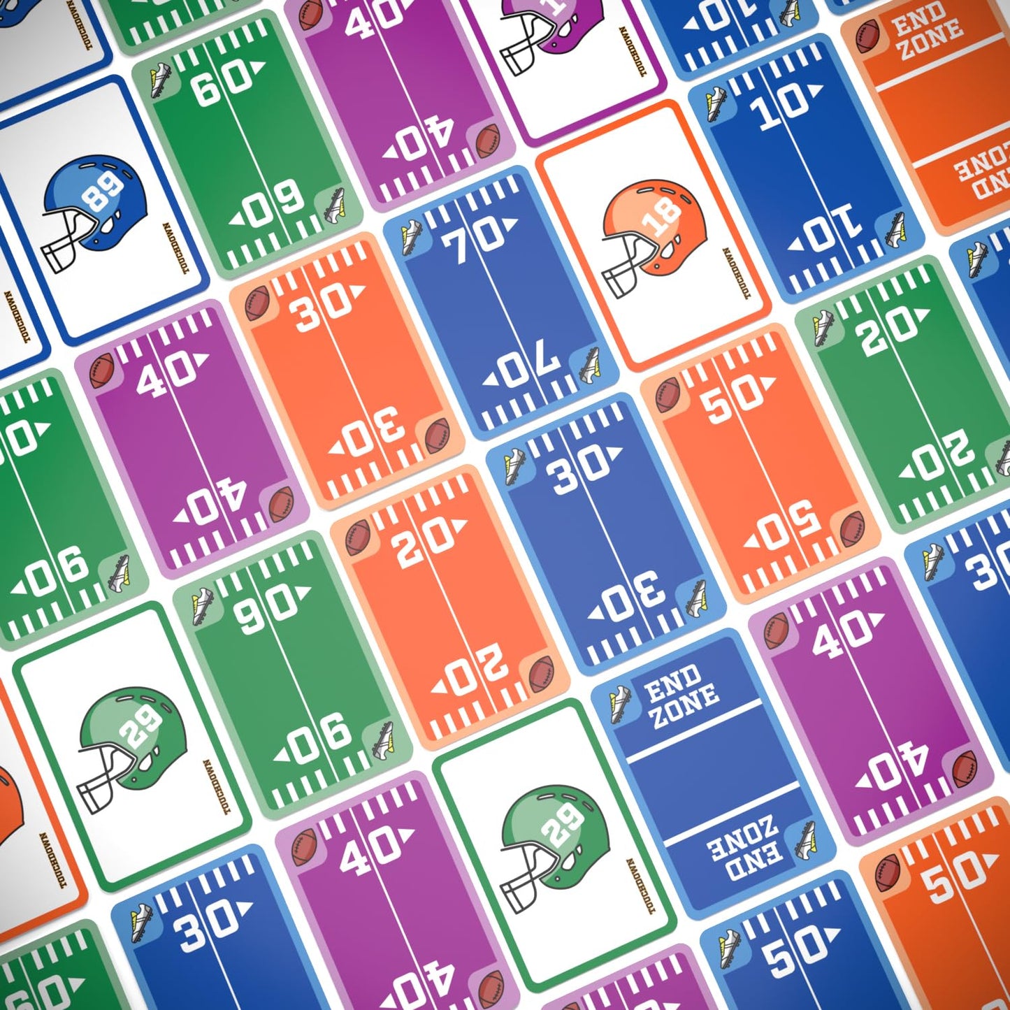 Touchdown! Fun Card Games - The Fast-Paced, Football Themed Card Game That Anyone Can Play, 2-4 Players, Ages 7+, Family Game Ni