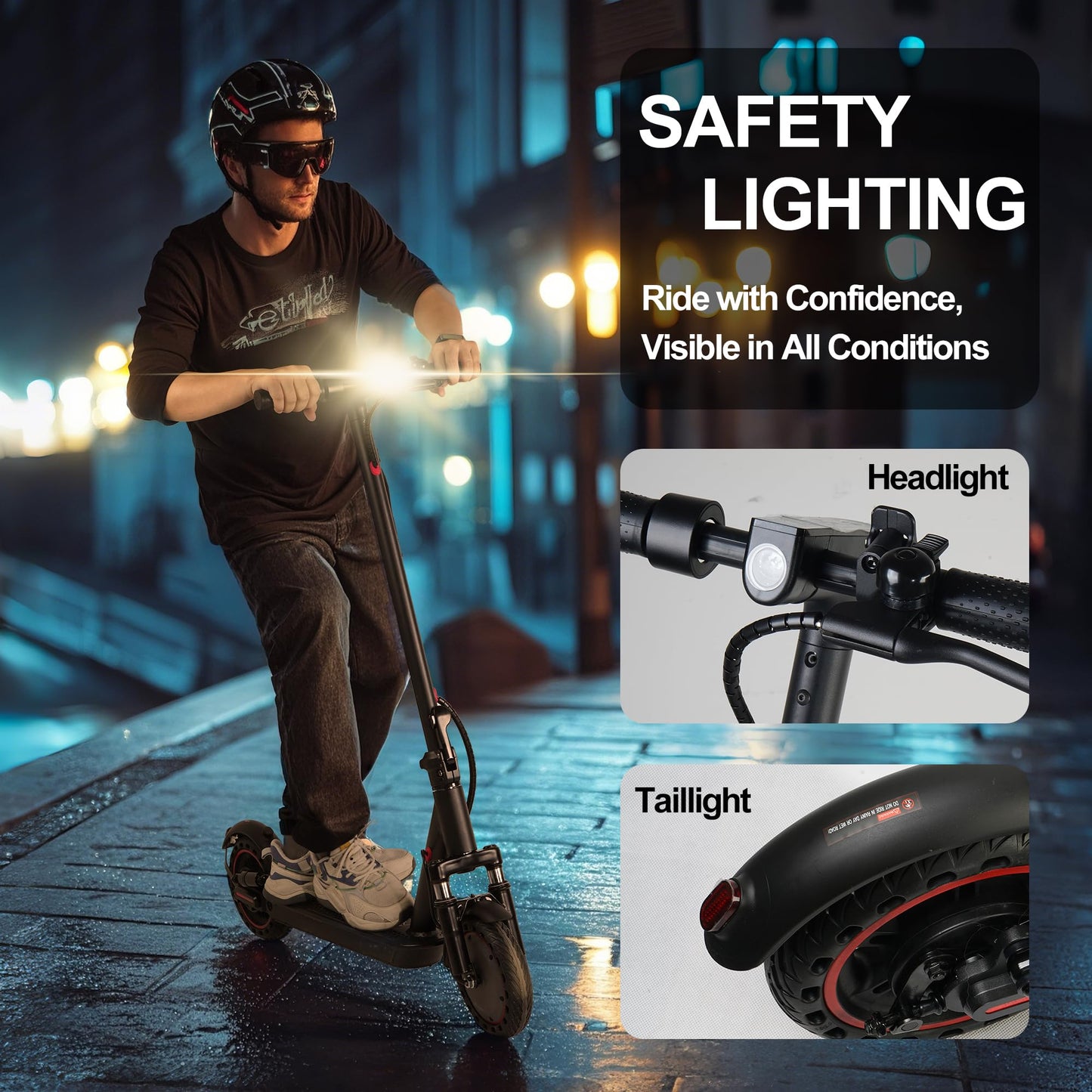 Adults Electric Scooter ,8.5''/10'' Tires, 19/22Mph, 350W/500W Motor, 21-28 Miles Range, Folding E-Scooter With Dual Suspension