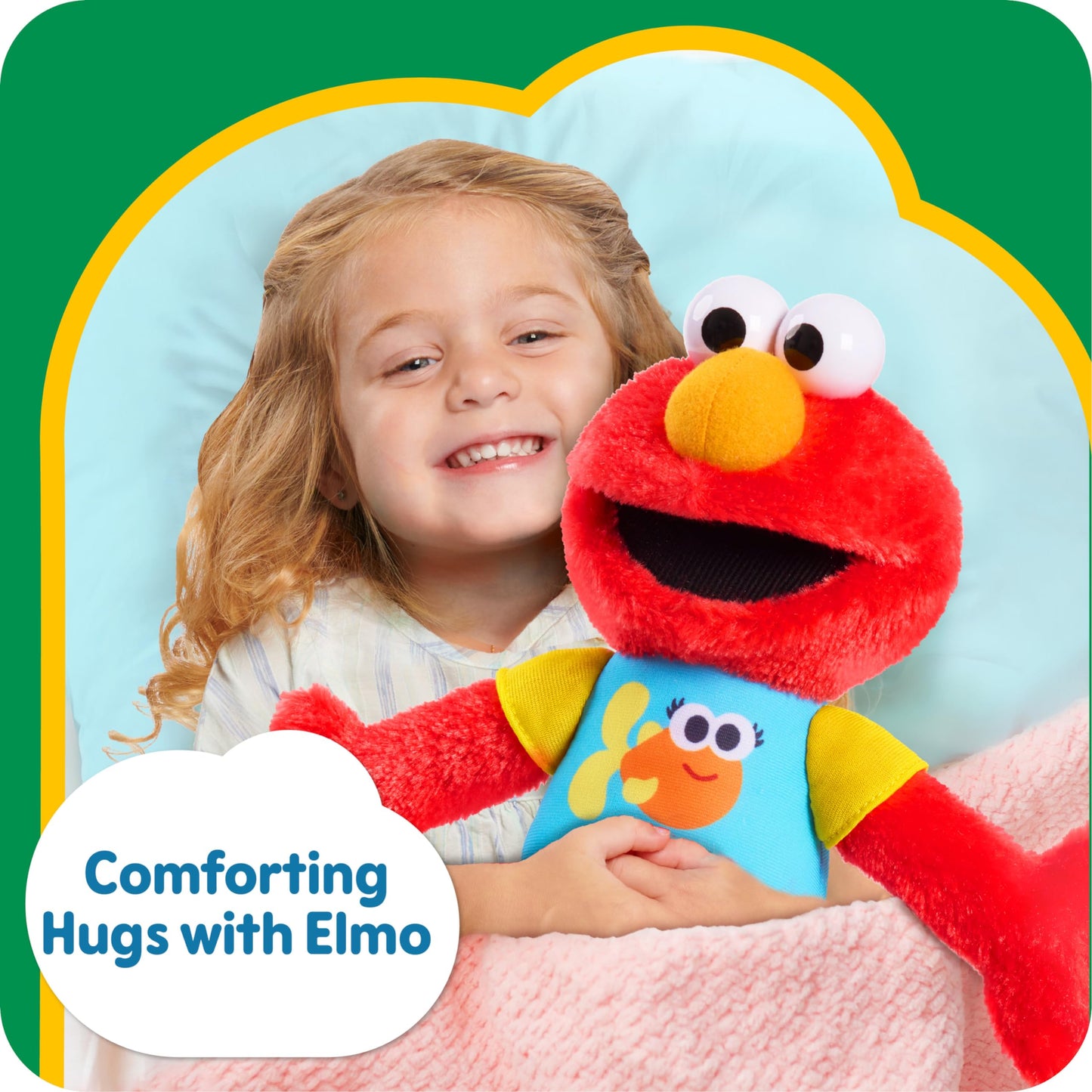 Just Play Sesame Street 13-inch Plush Elmo Toy with Lights & Sounds, Soft Red Fabric, Model 57651, Perfect for Kids 18 Months+