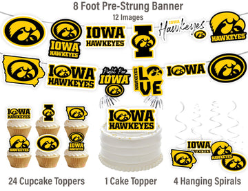 Iowa Hawkeyes Party Supplies (42 Pieces) For University Of Iowa Graduation, Tailgating And Birthday Party Decorations With Banne