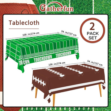 Football Party Decorations Disposable Tablecloth Plastic Touchdown Table Cover For Birthday Party Football Party Games Decoratio